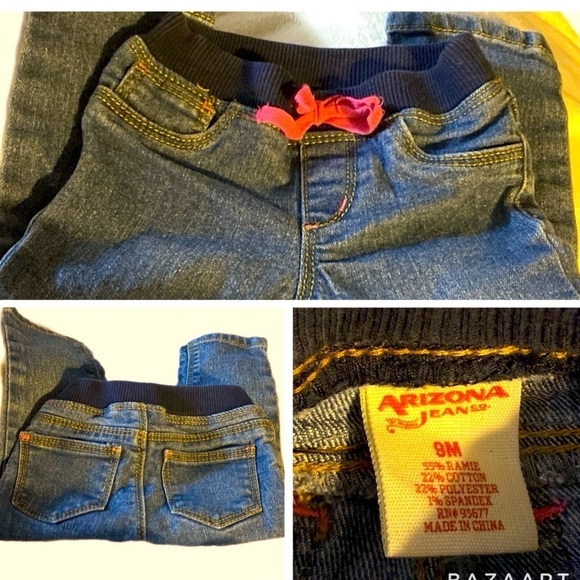 Arizona Jean Company Other - ARIZONA Baby Girl Jeans, Five pocket, Sz 9M, Vintage, denim, cotton‌, timeless‌